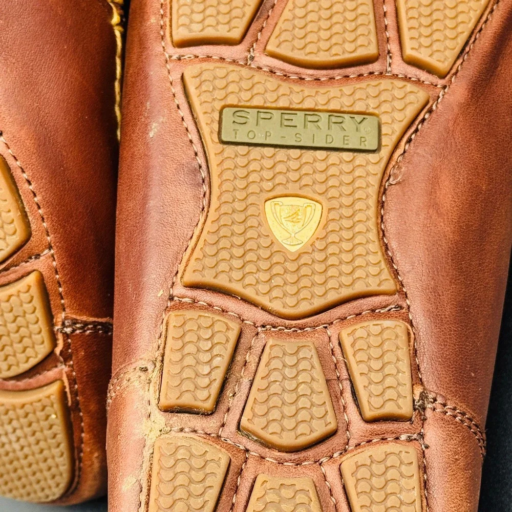 Sperry Gold Cup Driver Loafers Mens 11M Tan Brown Leather Harpswell STS10765